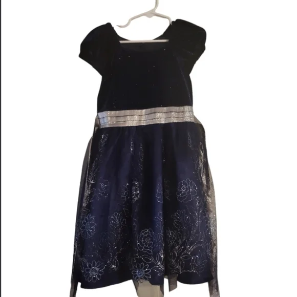 Jona Michelle | Dresses | Jona Michelle Size 5 Blue Dress Wsilver Belt  Attached | Poshmark